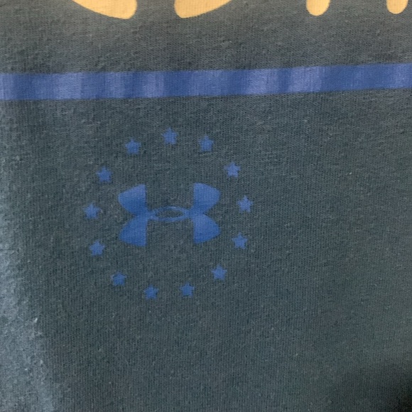 Under Armour Heat Gear Blue Cris Cross tank top USA Size M Used - Picture 5 of 8